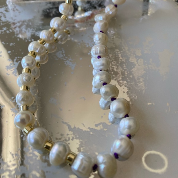 Freshwater Pearl & Gold Accent Necklace - Picture 6 of 15